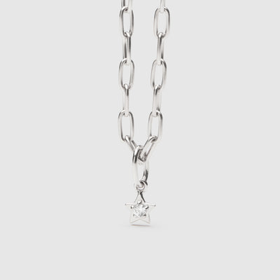Star Blazer Sterling Silver Charm - Silver