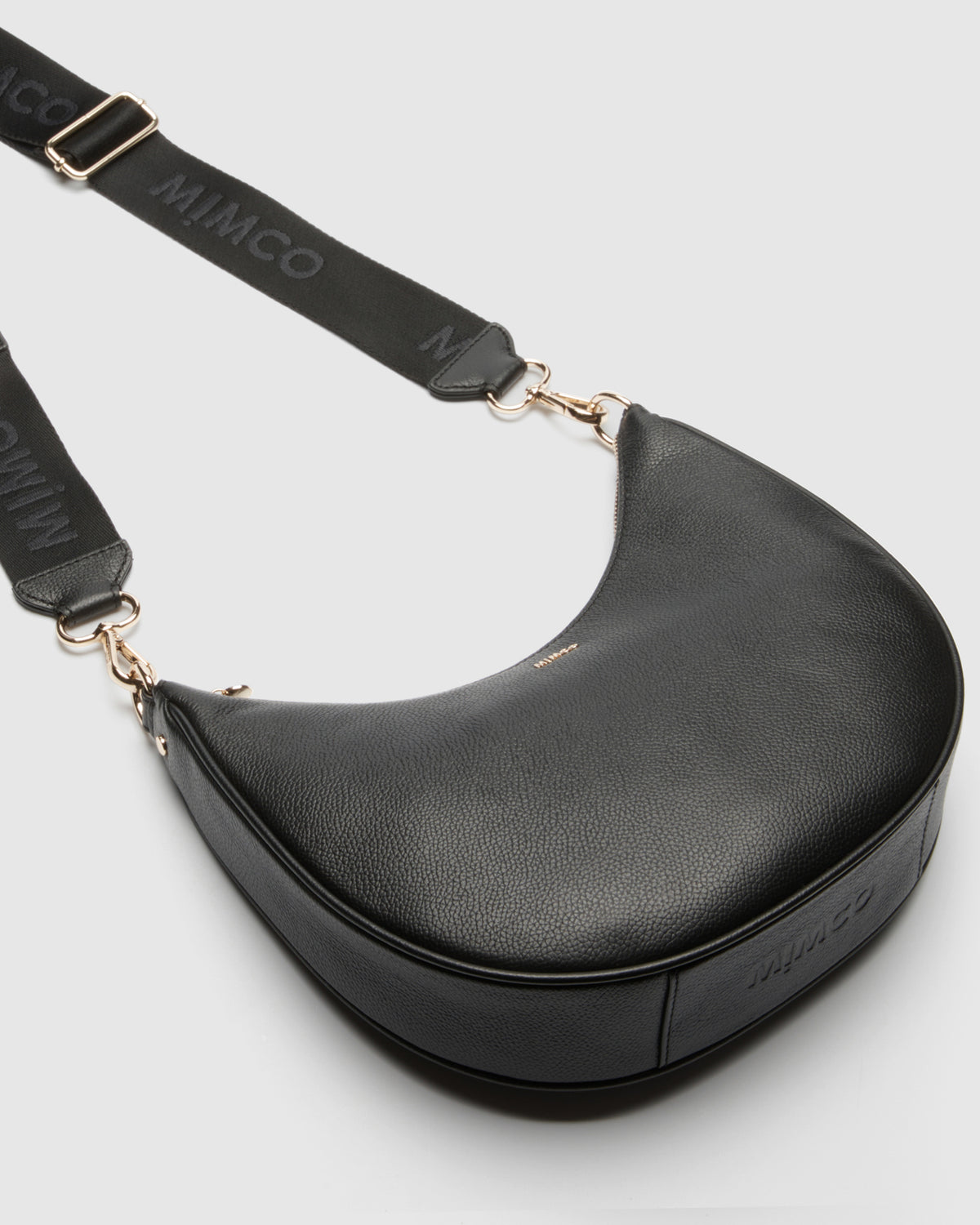 Classico Crescent Crossbody Bag - Black Light Gold