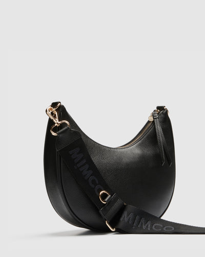 Classico Crescent Crossbody Bag - Black Light Gold