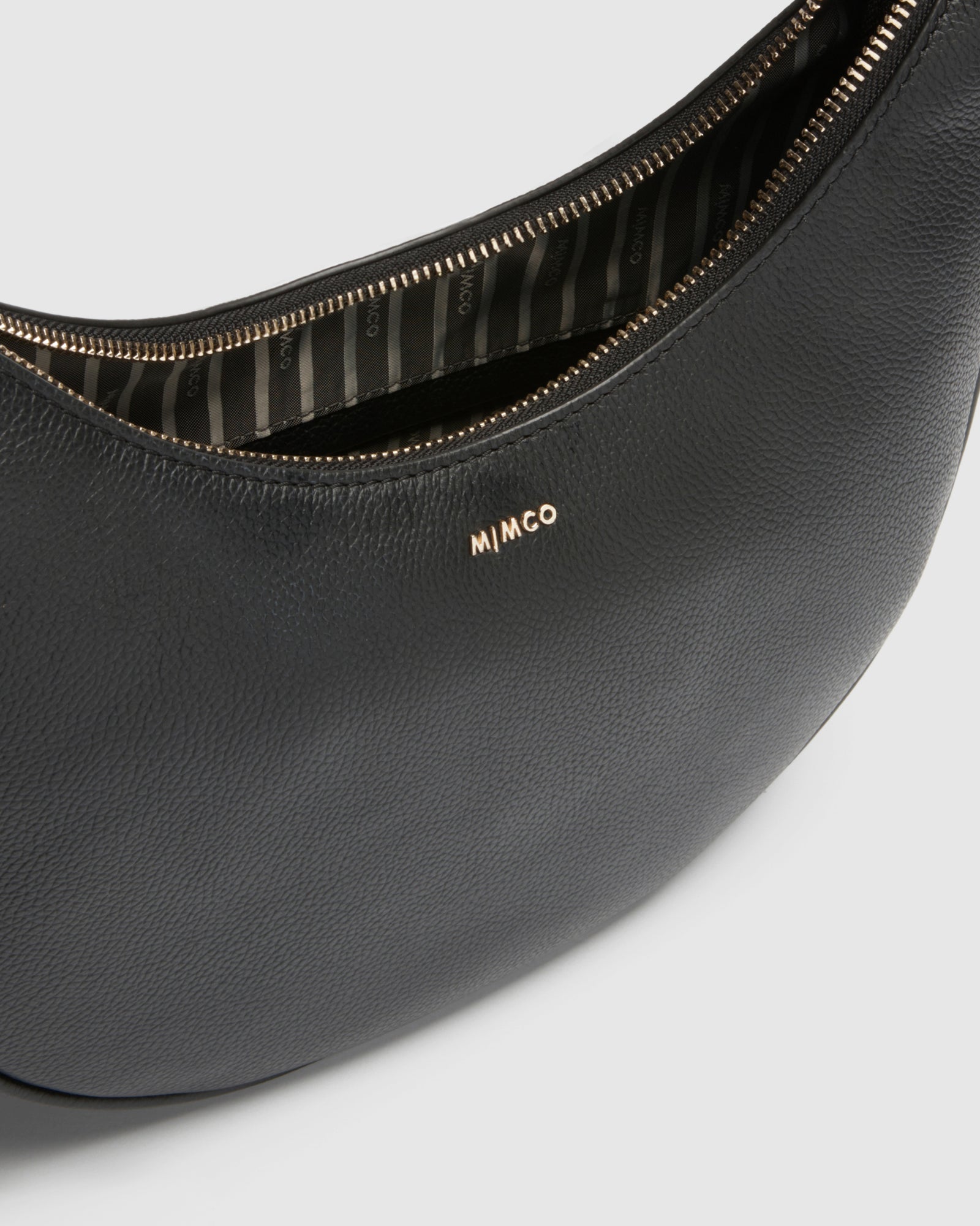 Classico Crescent Crossbody Bag - Black Light Gold