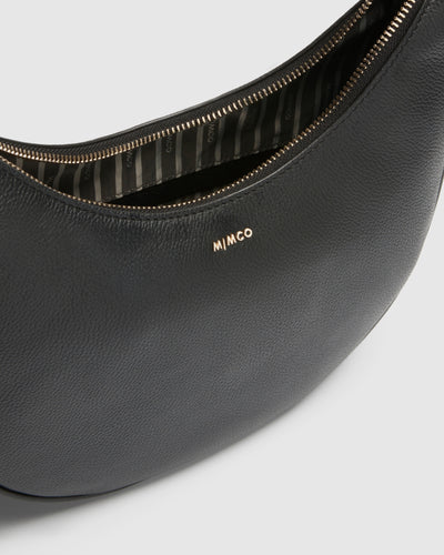 Classico Crescent Crossbody Bag - Black Light Gold