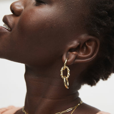 Ringlet Drop Earrings - Gold
