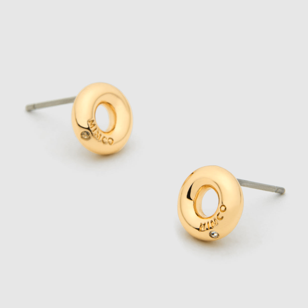 Loop Stud Earrings - Gold