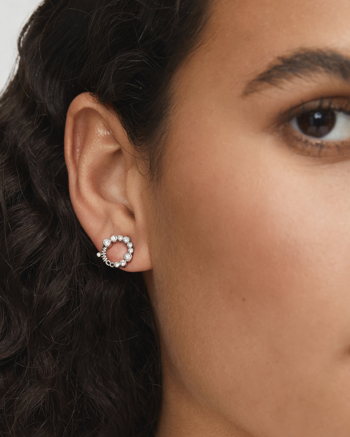 Wink Stud Earrings - Silver