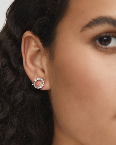 Wink Stud Earrings - Silver