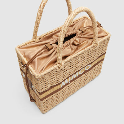 Paradise Basket Tote Bag - Natural