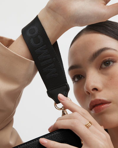 Webbing Wrist Strap - Black Light Gold