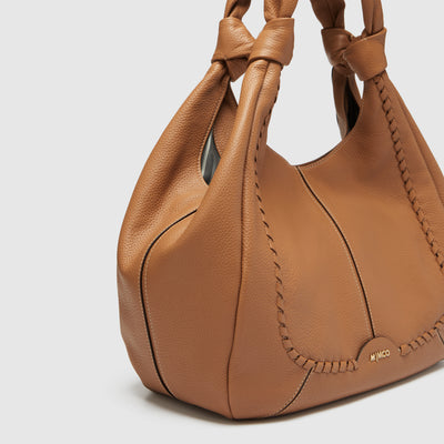 Curl Crescent Tote Bag - Caramel