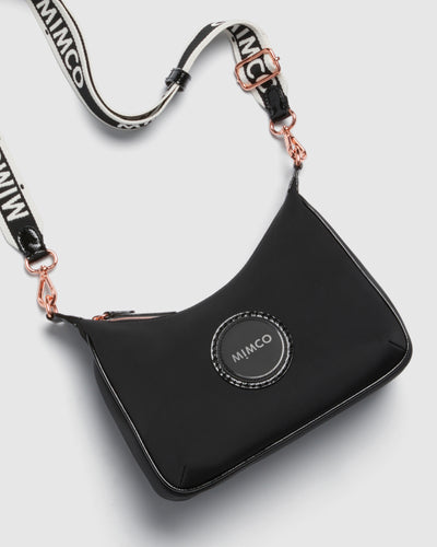 Serenity Crescent crossbody Bag - Black Rose Gold