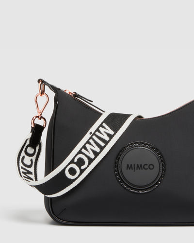 Serenity Crescent crossbody Bag - Black Rose Gold