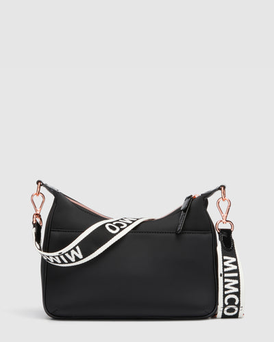 Serenity Crescent crossbody Bag - Black Rose Gold