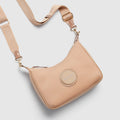 Serenity Crescent Crossbody Bag - Almond