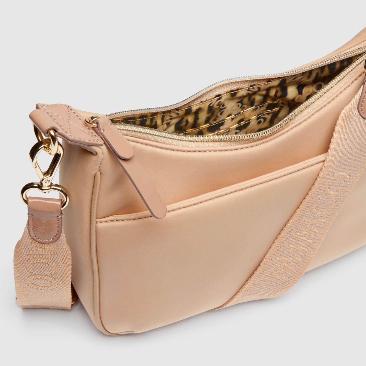 Serenity Crescent Crossbody Bag - Almond