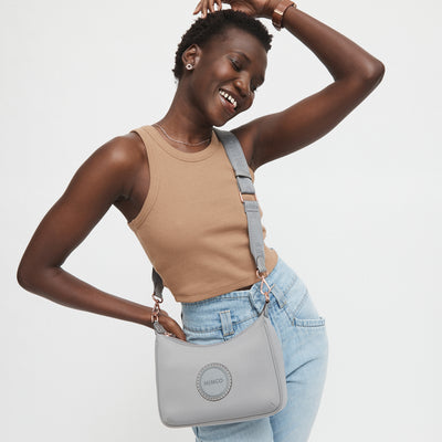 Serenity Crescent Crossbody Bag - Mushroom Grey