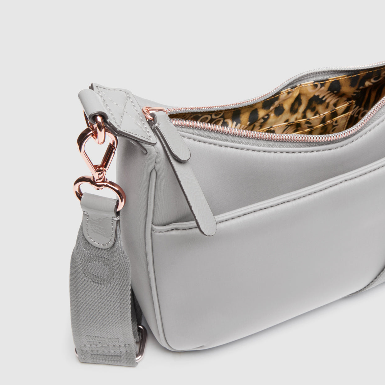Serenity Crescent Crossbody Bag - Mushroom Grey