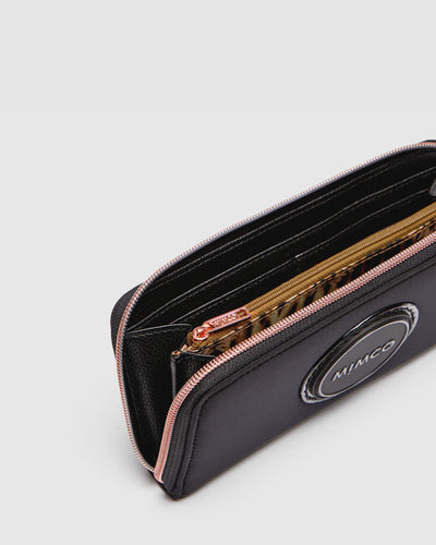 Serenity Large Wallet - Black Rose Gold