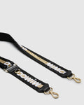 Sparkle Webbing Bag Strap - Black Light Gold