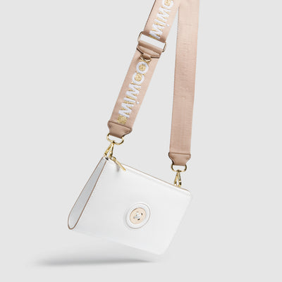 Sparkle Webbing Bag Strap - Almond Light Gold