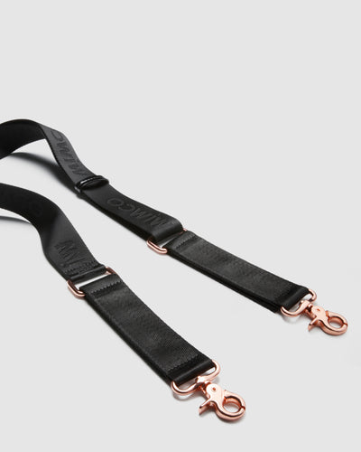 Baby Bag Strap - Black Rose Gold