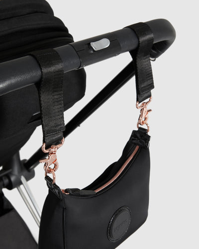 Baby Bag Strap - Black Rose Gold