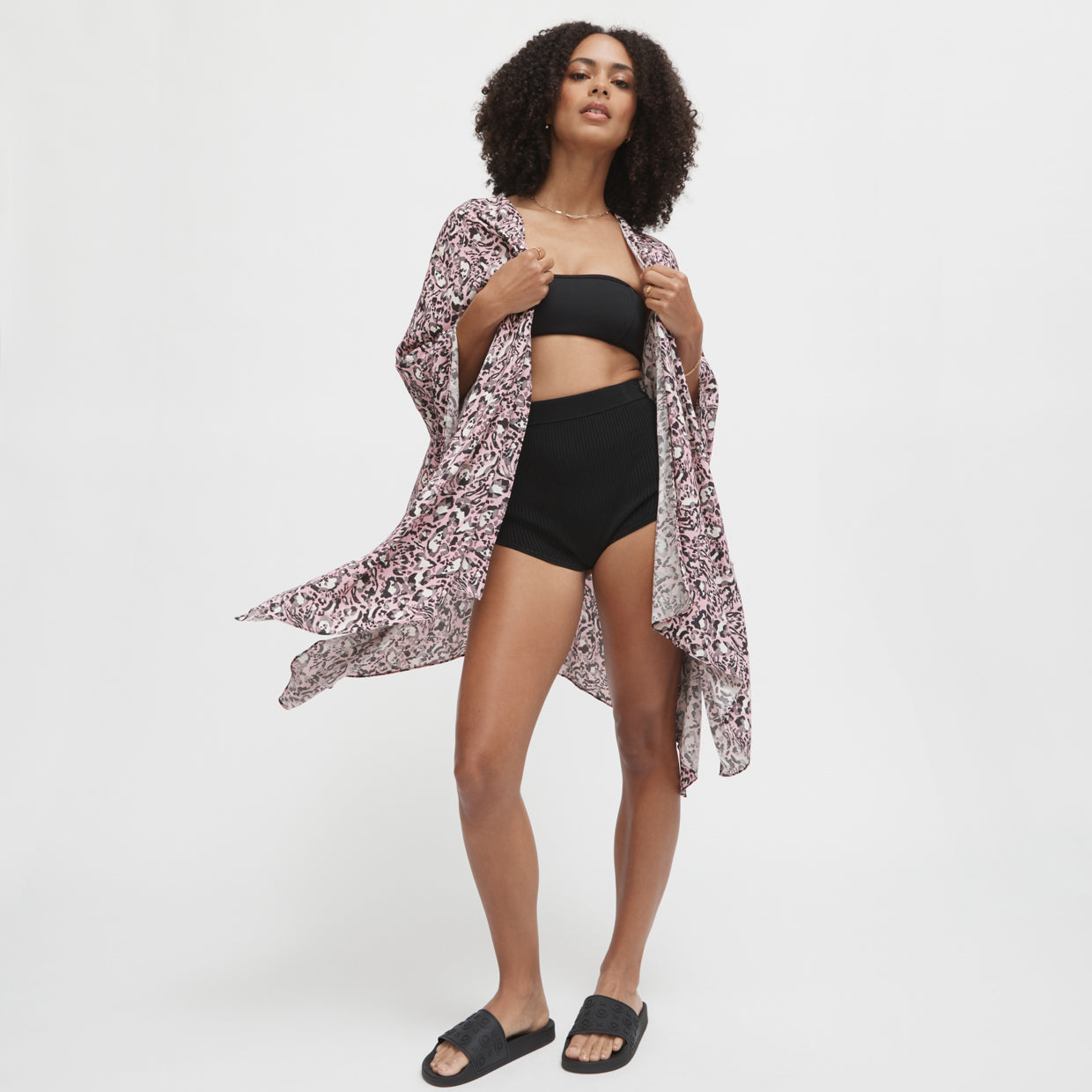 Hazy Kimono - Peony Pink