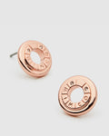 Splice Stud Earrings - Rose Gold