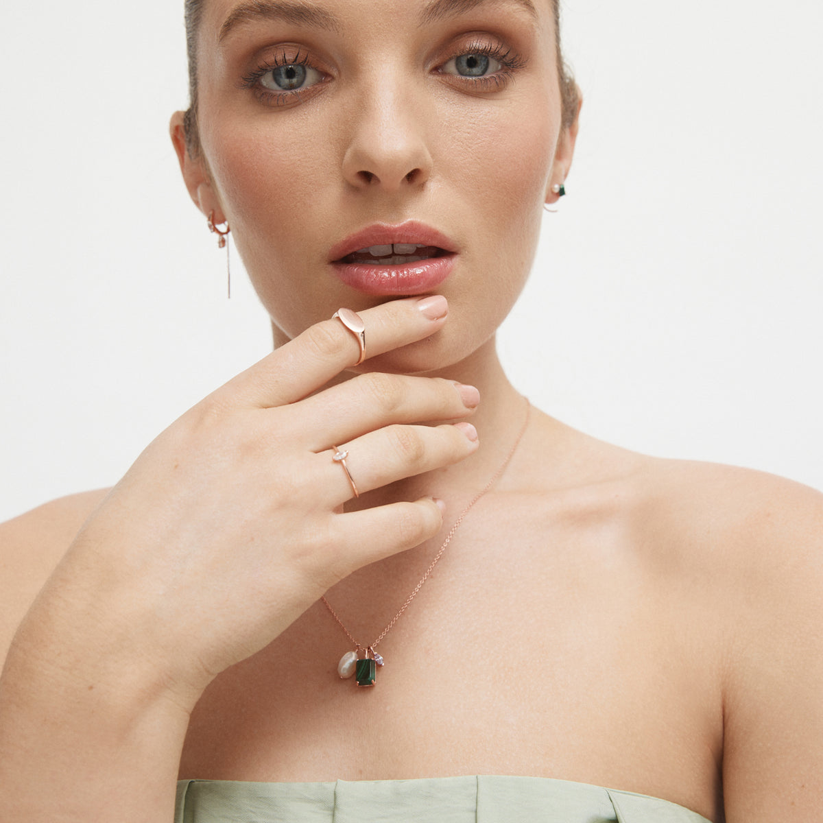 Clinch Sterling Silver Ring - Rose Gold