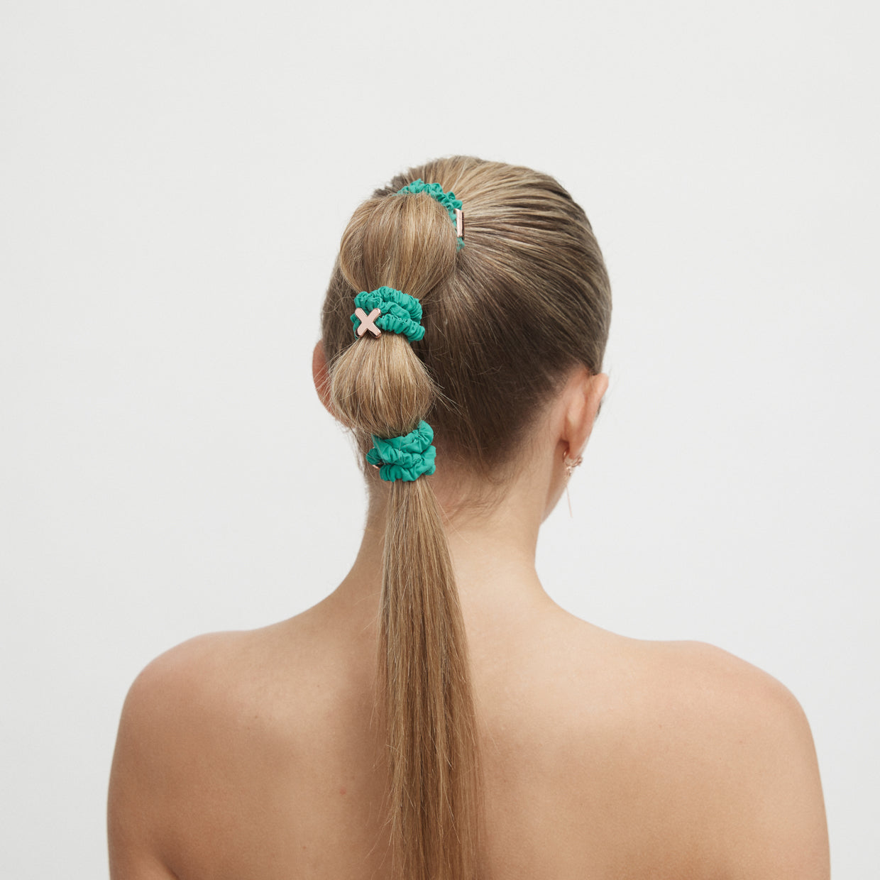 Mim-Twist Hair Scrunchie Set - Emerald
