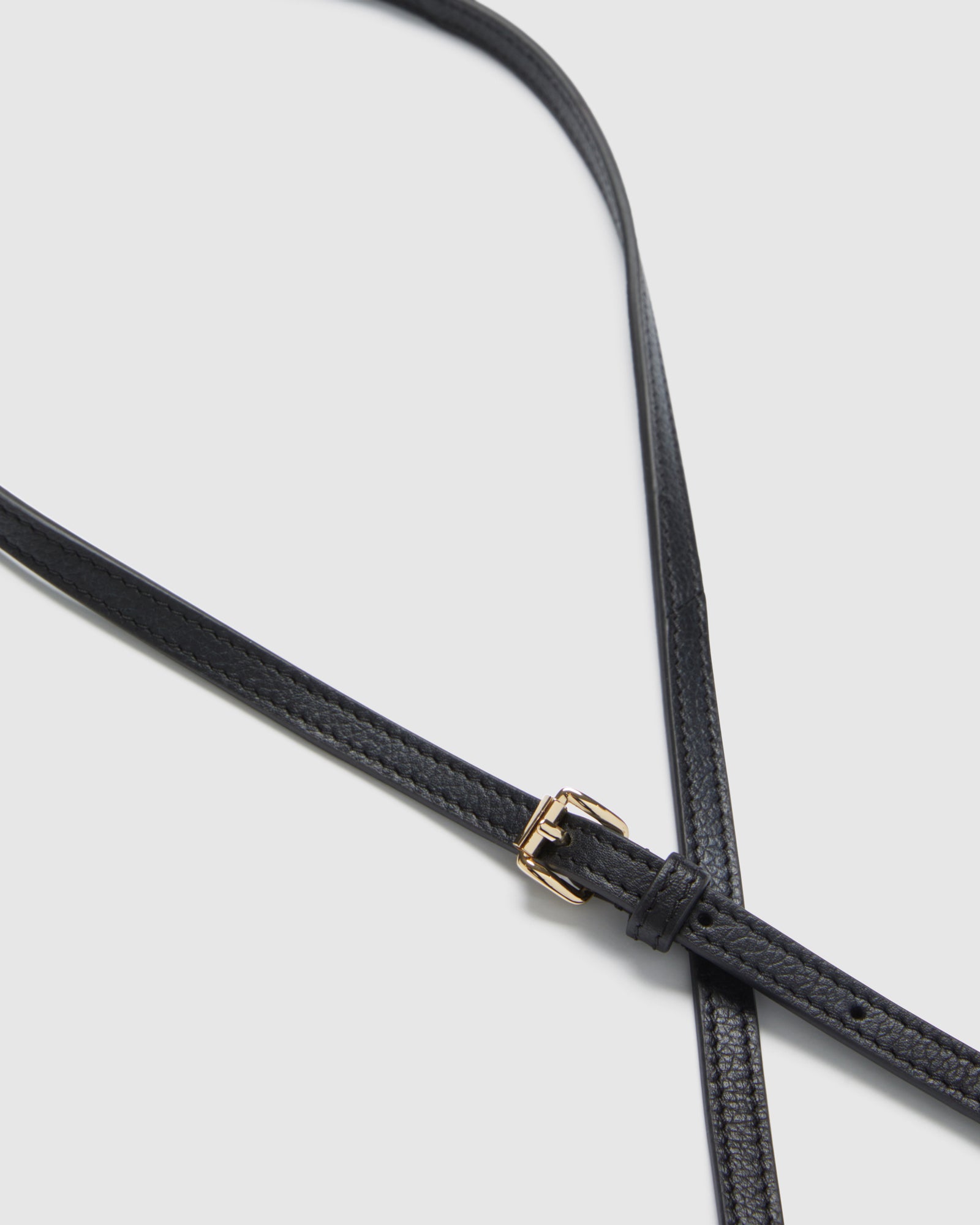Link Crossbody Bag Strap 8mm - Black Light Gold