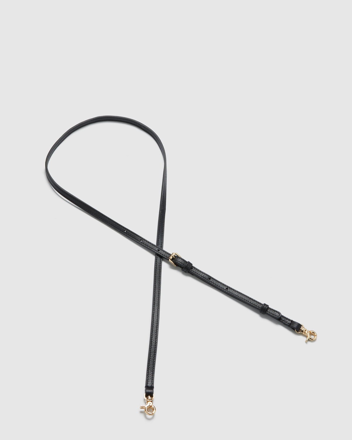 Link Crossbody Bag Strap 8mm - Black Light Gold