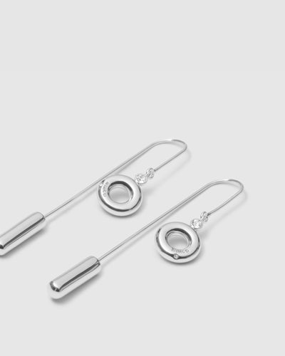 Loop Thread Earrings - Silver