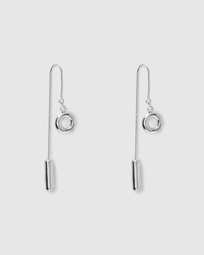 Loop Thread Earrings - Silver