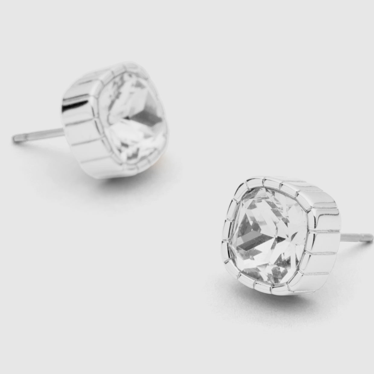 Splice Jewel Stud Earrings - Clear