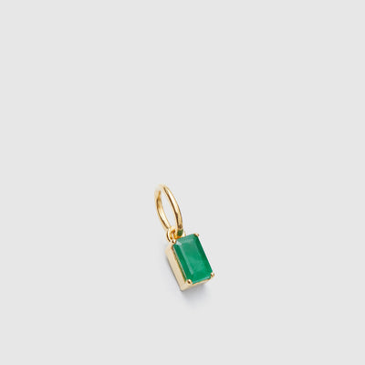Birthday Sterling Silver Charm - Emerald