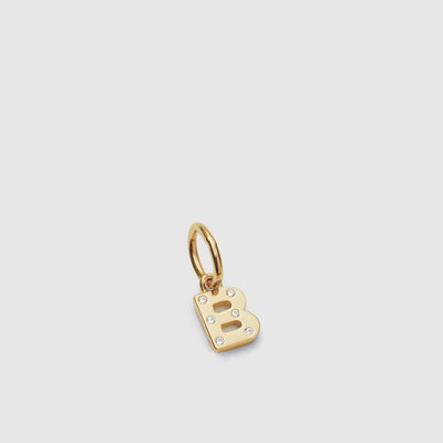 Alpha Sterling Silver Charm - Gold - B