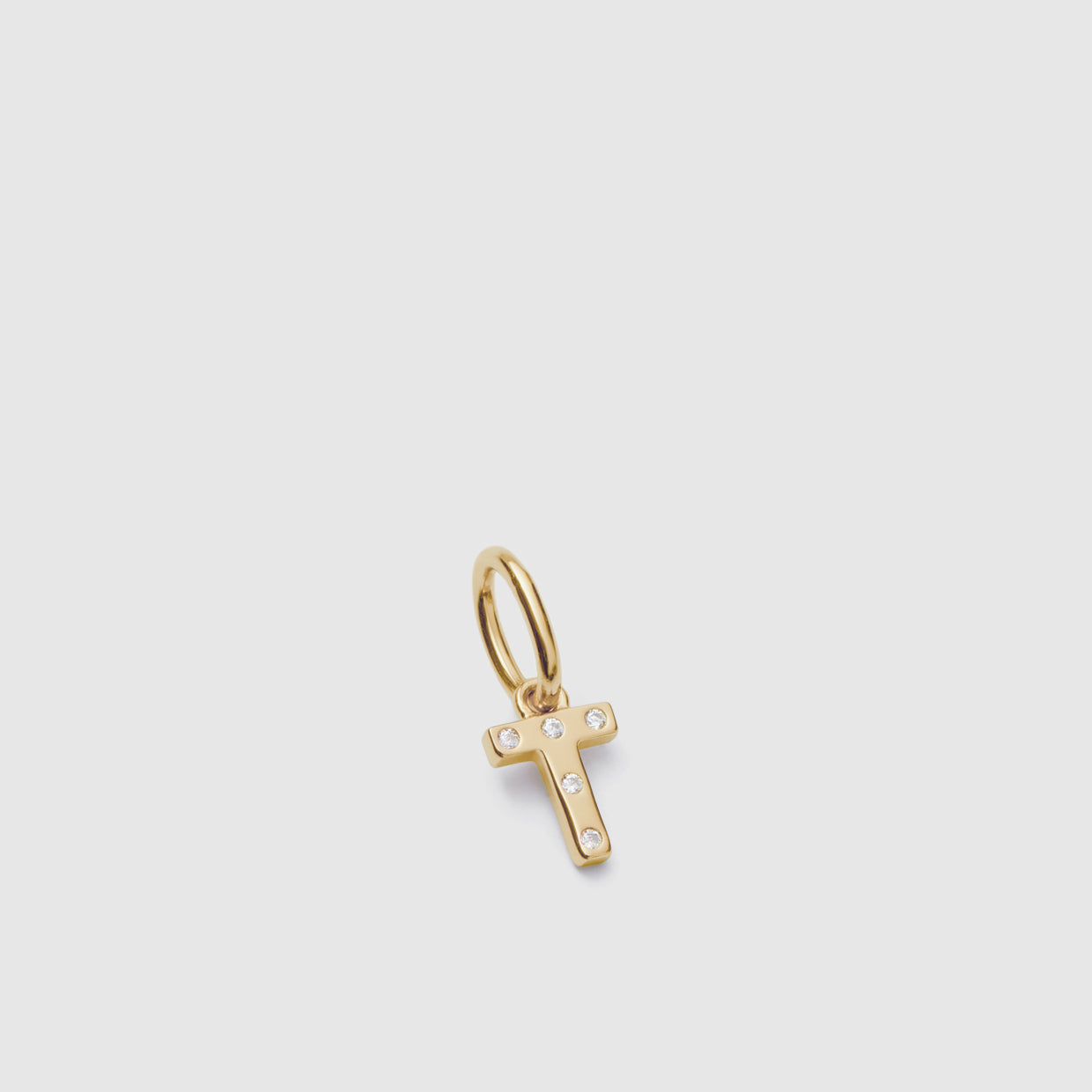 Alpha Sterling Silver Charm - Gold - T