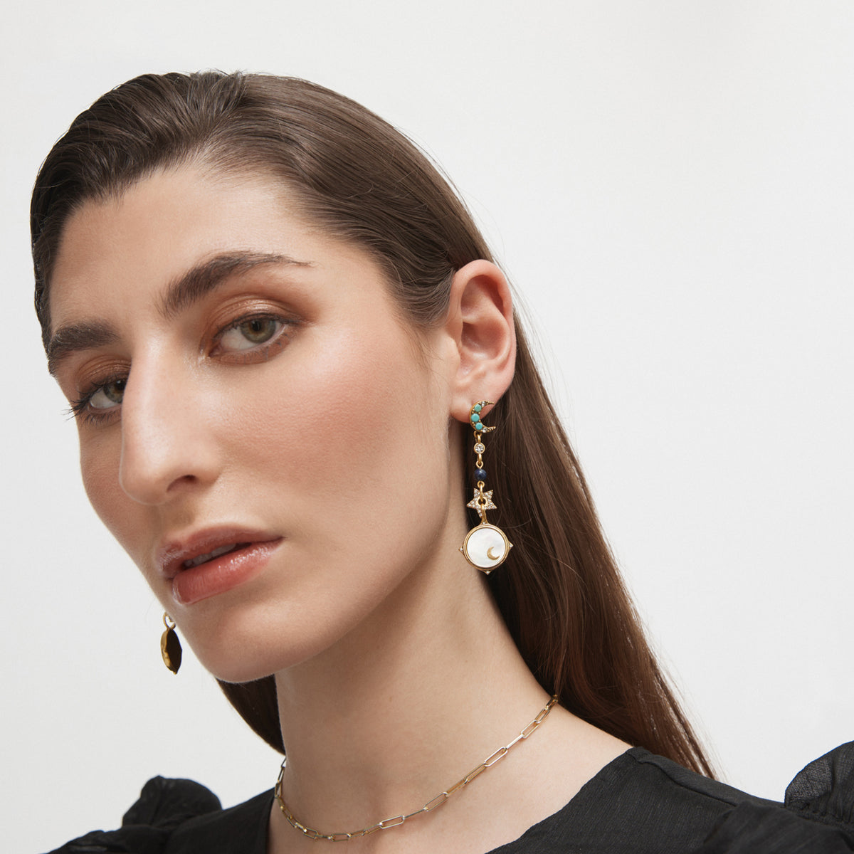 Celeste Drop Earrings - Soft Gold