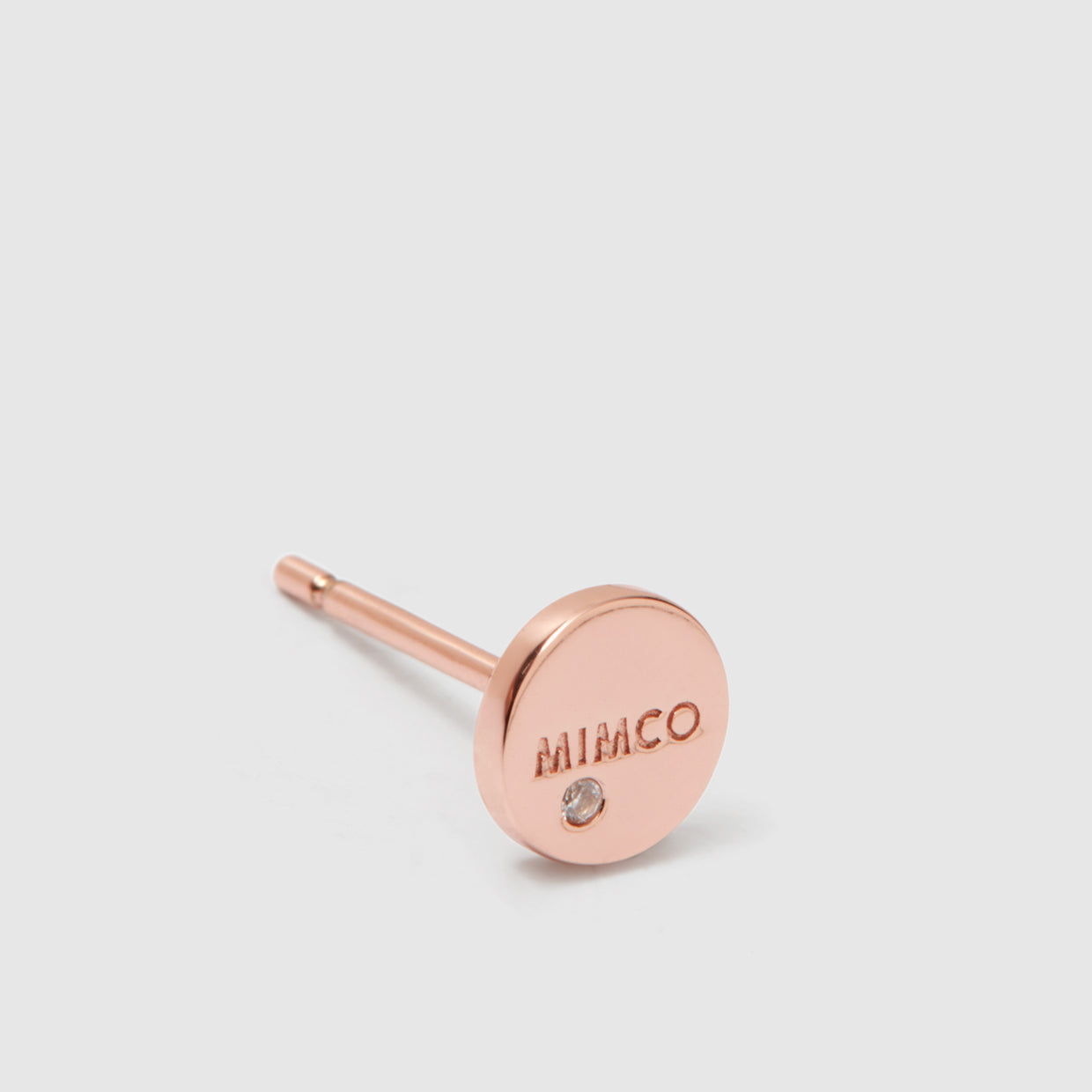 Mini Mim Sterling Silver Single Stud Earring - Rose Gold