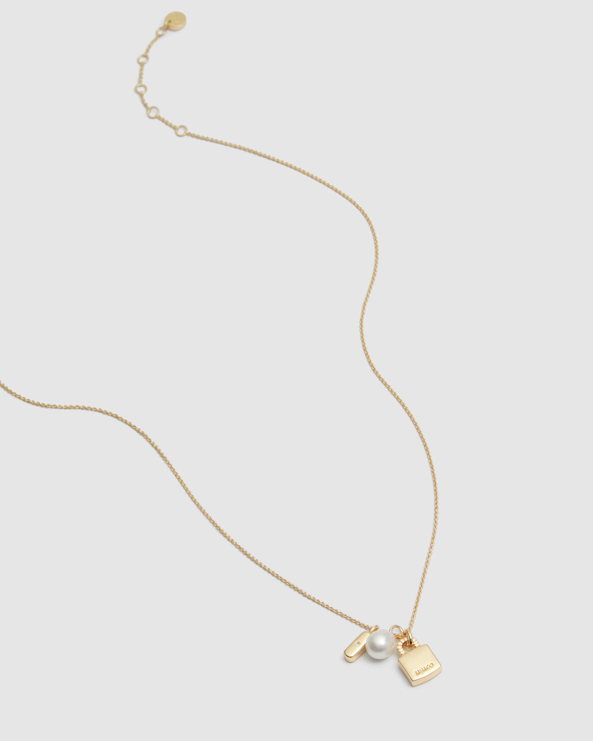 Lock-It Charm Necklace - Gold