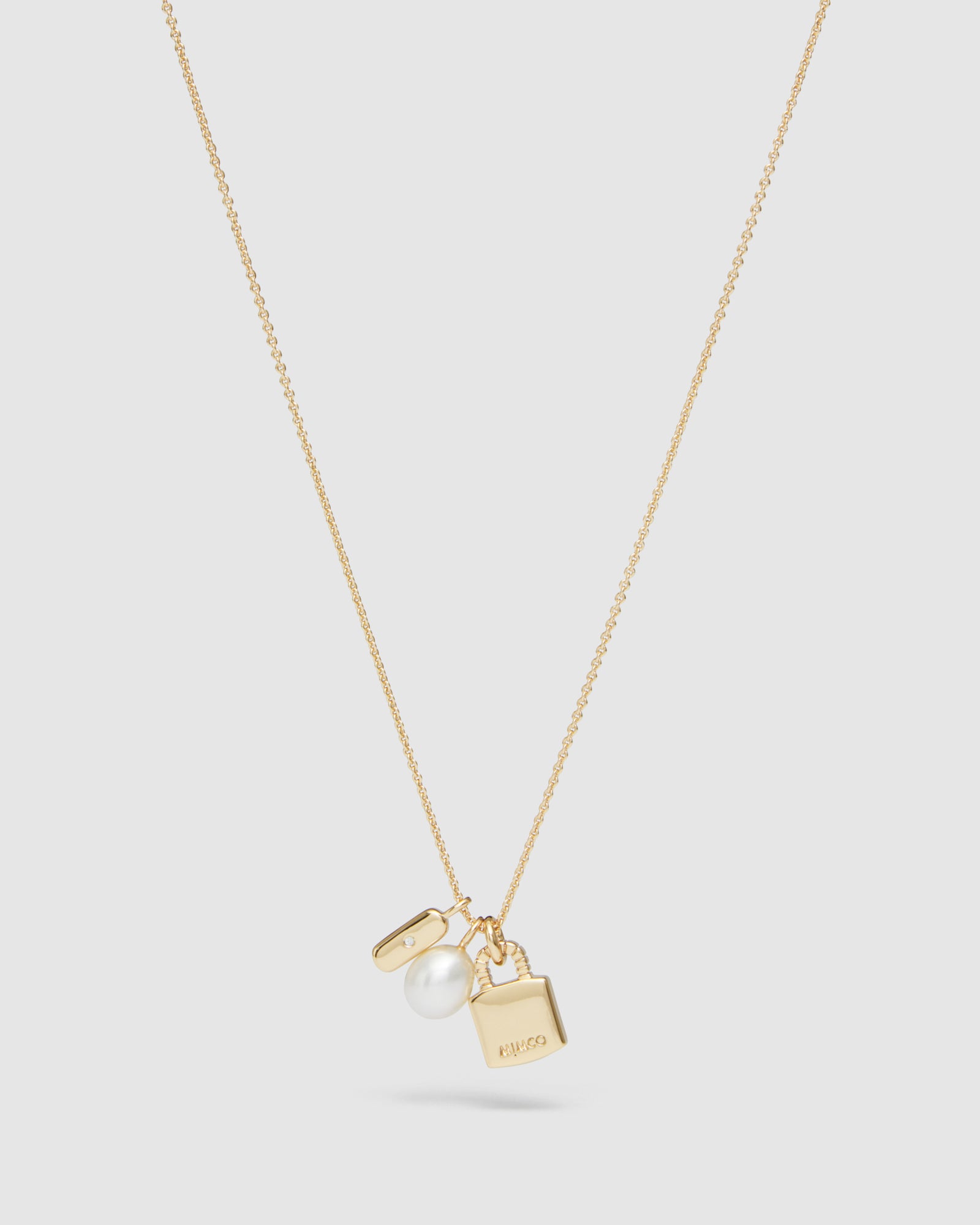Lock-It Charm Necklace - Gold