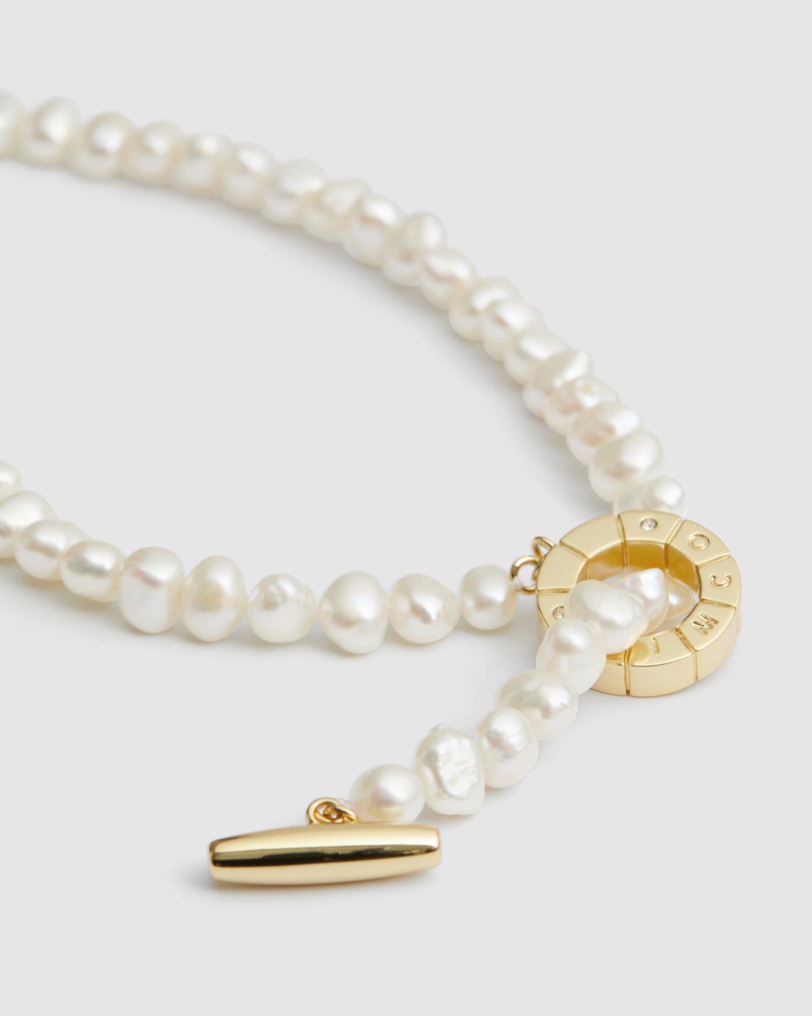 Splice Pearl Necklace - Gold