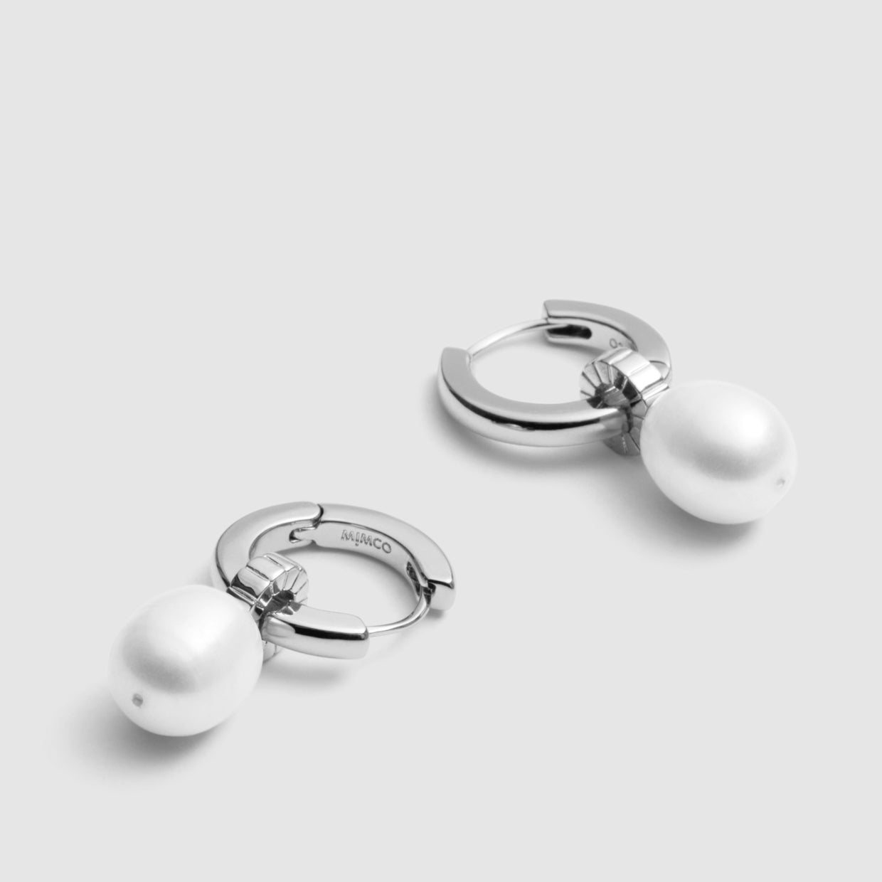 Splice Charm Hoop Earrings - Silver