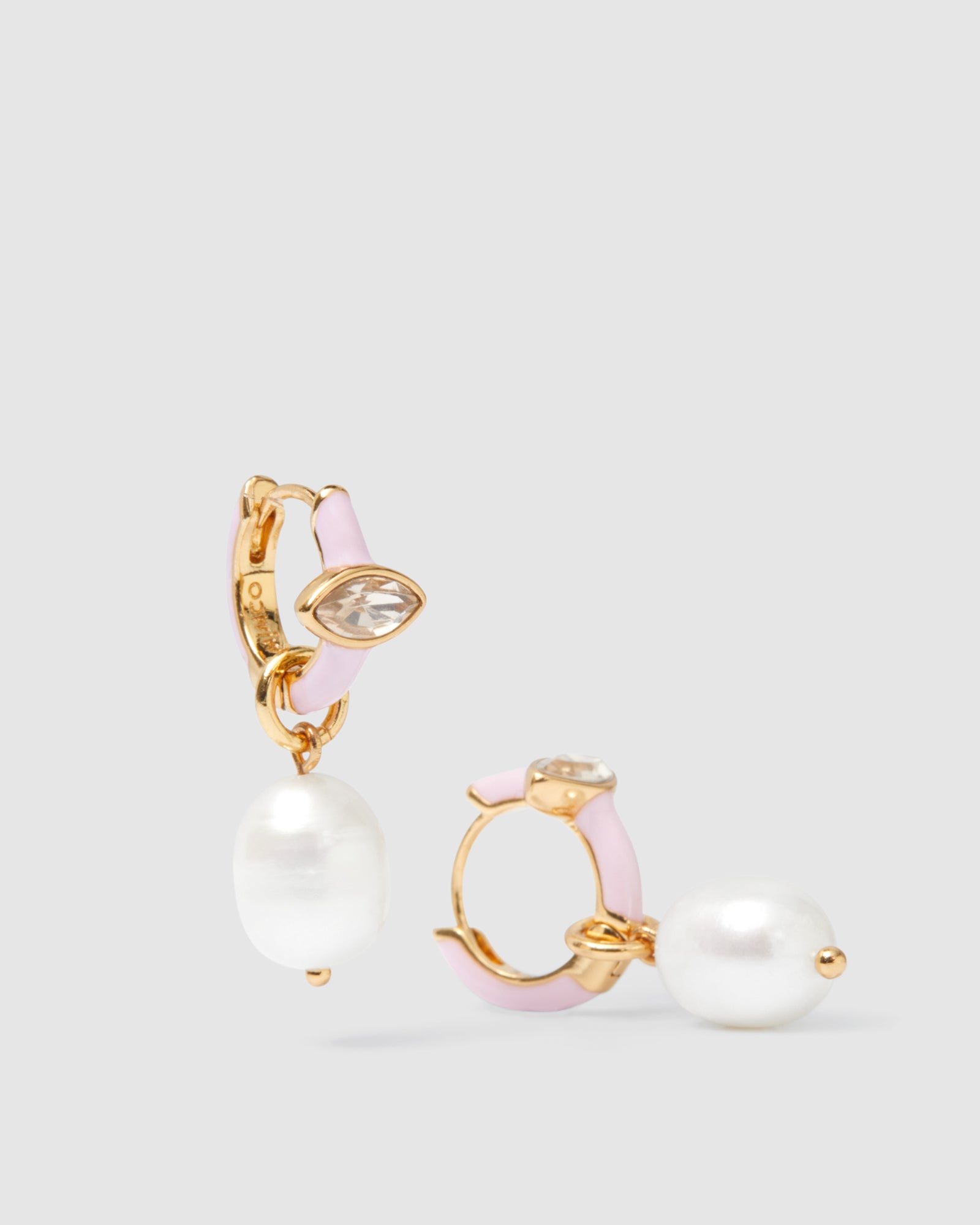 Lively Charm Hoop Earrings - Bubblegum