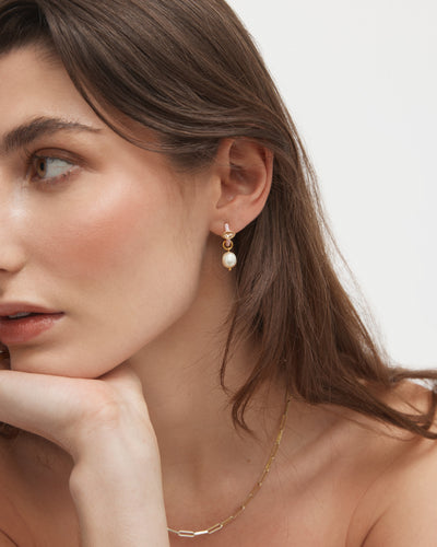 Lively Charm Hoop Earrings - Bubblegum