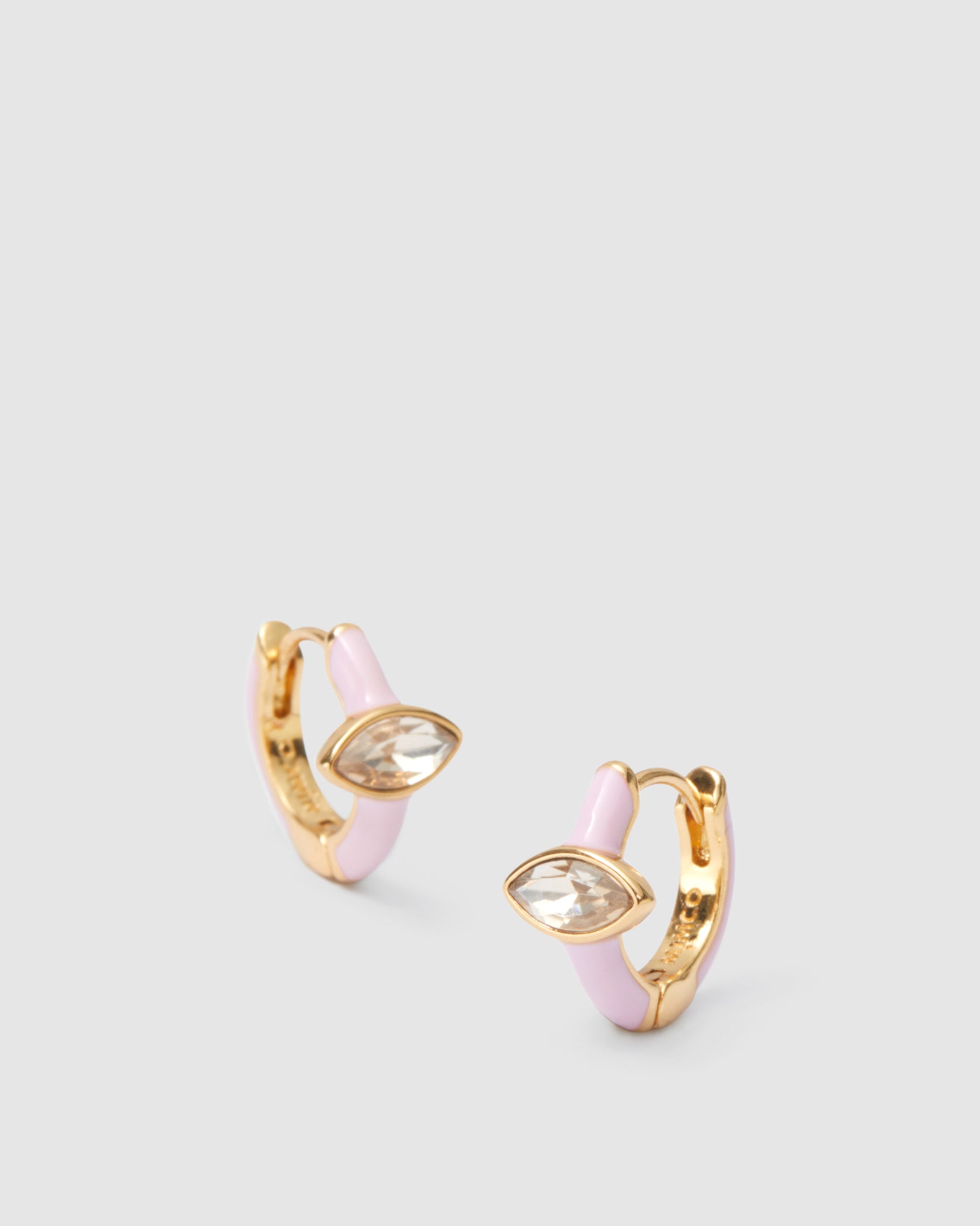 Lively Charm Hoop Earrings - Bubblegum