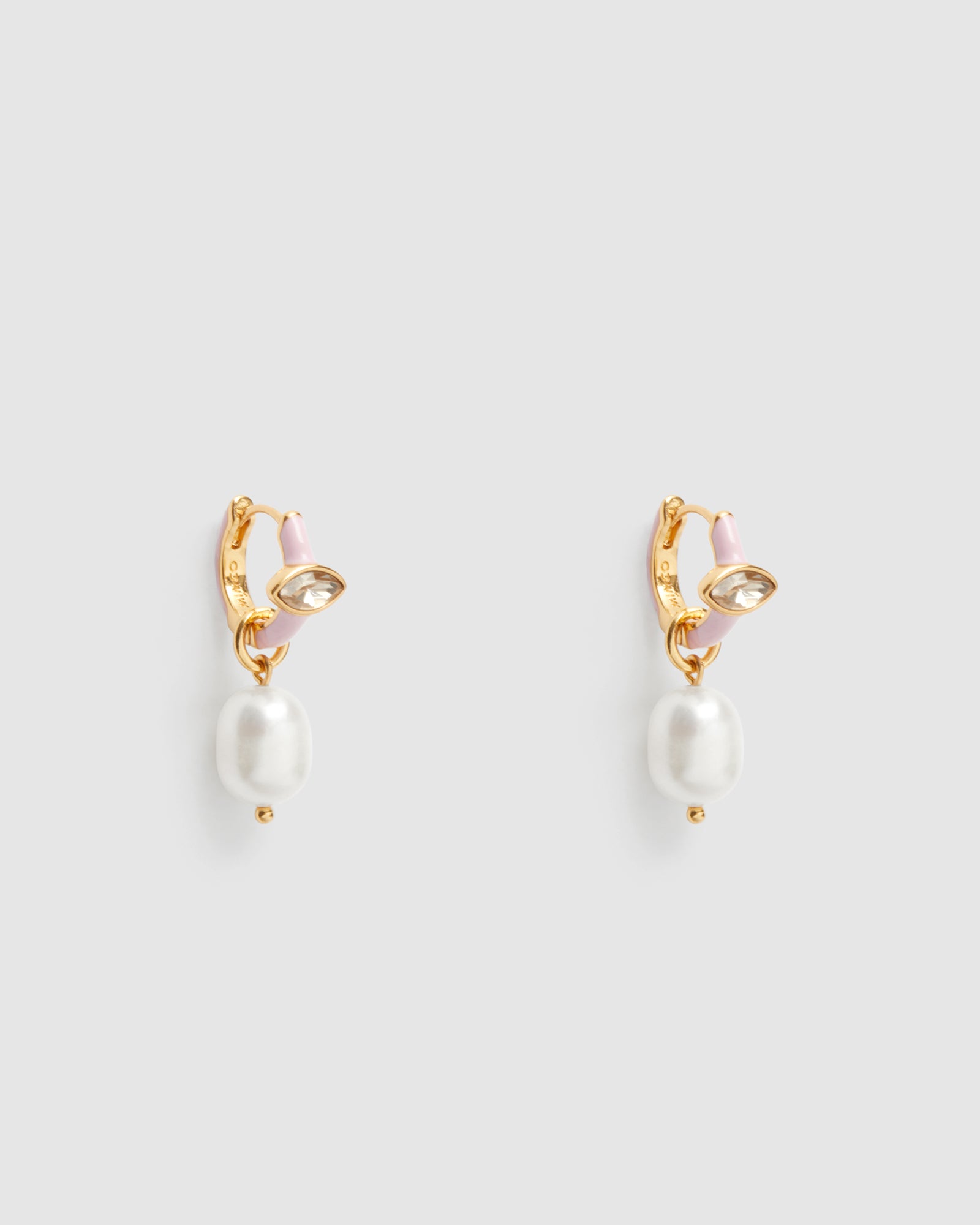 Lively Charm Hoop Earrings - Bubblegum