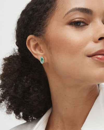 Lively Stud Earrings - Turquoise