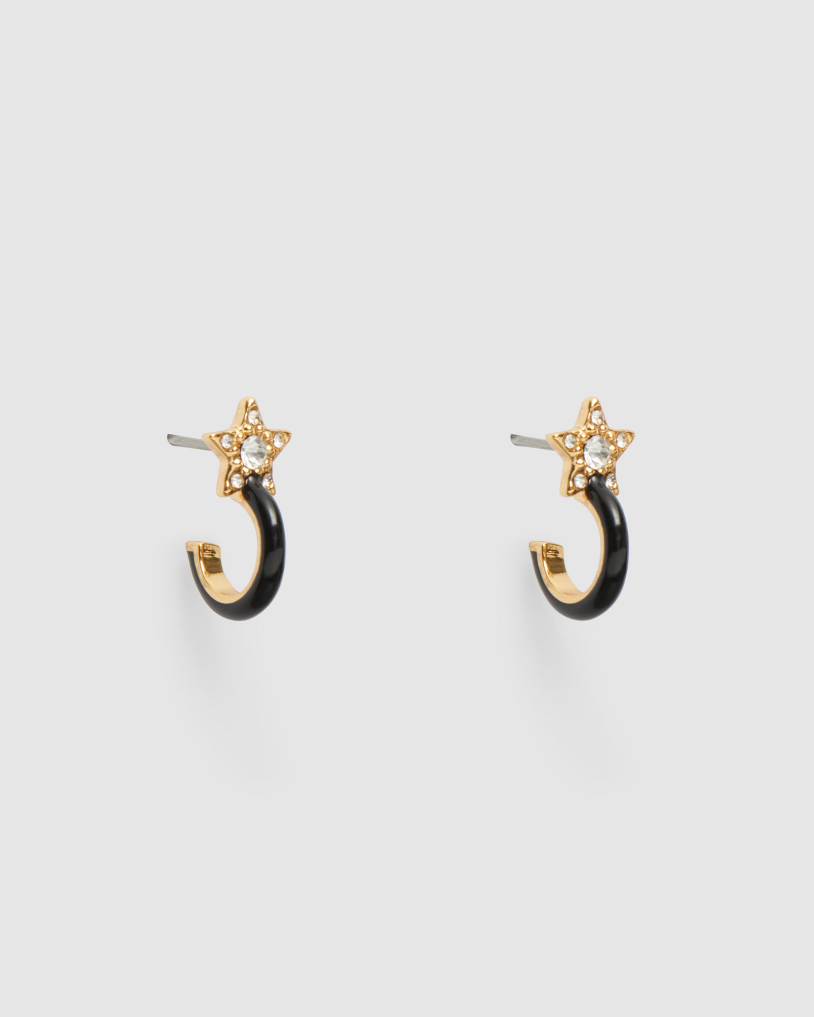 Lively Hoop Earrings - Black