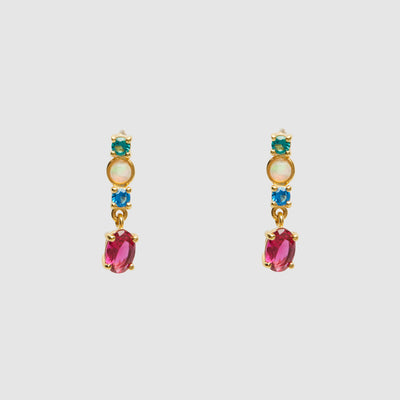 Swing Sterling Silver Earrings - Multicolour