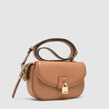Lock-It Mini Saddle Crossbody Bag - Caramel